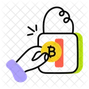 Bitcoin Security Bitcoin Protection Safe Bitcoin Icône