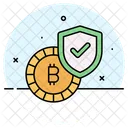 Bitcoin Security Protection Icon