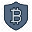 Security Shield Bitcoin Icon