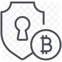 Bitcoin Security Shield Icon