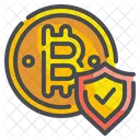 Bitcoin Security Bitcoin Protection Money Icône