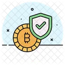 Bitcoin Security Protection Icon