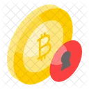 Bitcoin Security Cryptocurrency Icon