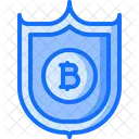 Escudo Protecao Bitcoin Ícone