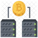Server Daten Bitcoin Symbol