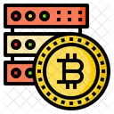 Bitcoin Server Server Network Icône