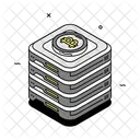 Bitcoin Server Mining Blockchain Icon