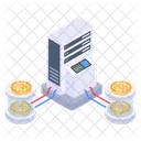 Bitcoin Network Blockchain Networking Bitcoin Server Technology Icon