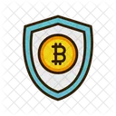 Bitcoin Shield Shield Protection Icon