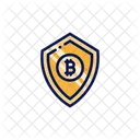 Bitcoin Shield Shield Protection Icon