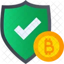 Bitcoin Shield Secure Bitcoin Bitcoin Security Icon