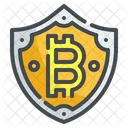 Shield Cryptocurrency Digital Currency Security Protect Bitcoin Icon
