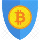 Bitcoin Shield Crypto Security Shield Icon