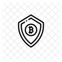 Bitcoin Shield Shield Protection Icon