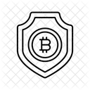 Bitcoin Shield Secure Protection Icon