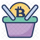 Bitcoin Shopping Icon