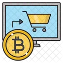 Bitcoin Shopping Online Icon