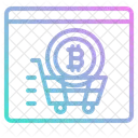 Coin Bitcoin Shopping Online Website Icon