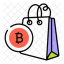 Bitcoin Shopping Crypto Shopping Bitcoin Purchase Icon
