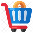 Bitcoin Shopping Cart Cryptocurrency Shopping Cart Crypto Icon