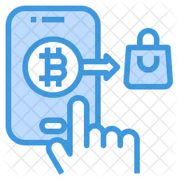 Bitcoin Shopping Payment  Icon