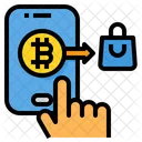 Bitcoin Shopping Payment  Icon