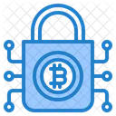 Bitcoin Kryptowahrung Sperre Symbol