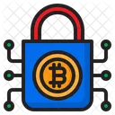 Bitcoin Kryptowahrung Sperre Symbol