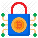 Bitcoin Kryptowahrung Sperre Symbol