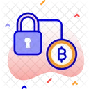 Bitcoin Sicherheit Bitcoin Transaktionsnetzwerk Blockchain Sicherheit Symbol