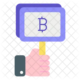 Bitcoin sign board  Icon