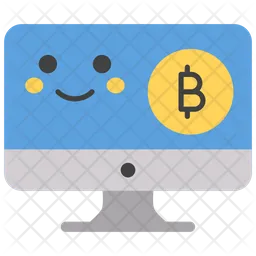 Bitcoin Smiley Emoji Icon