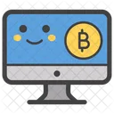 Smiley De Bitcoin En Bitcoin Emoji Icono