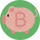 Bitcoin Sparschwein Ersparnisse Icon