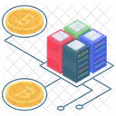 Bitcoin Speicher Kryptowahrungsdaten Bitcoin Datenserver Symbol