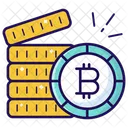 Bitcoin Stack Coins Stack Cryptocurrency Stack Icon