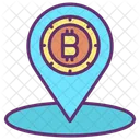 Lageplan Bitcoin Standort Standort Symbol