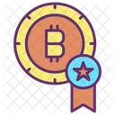 Bitcoin Star Badge  Icon