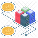 Bitcoin Storage Cryptocurrency Data Bitcoin Dataserver Icon