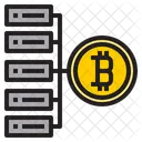 Bitcoin Server Bitcoin Datenbank Daten Symbol