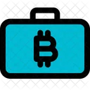 Bitcoin Suitcase Icon