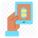 Tab Bitcoin Tablet Digital Money Icon