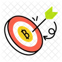 Bitcoin Target Bitcoin Aim Bitcoin Goal Icon