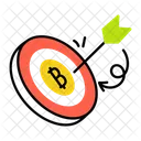 Bitcoin Target Bitcoin Aim Bitcoin Goal Icône