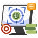 Bitcoin Target Cryptocurrency Crypto Icon
