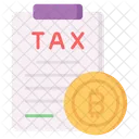 Bitcoin Cryptocurrency Tax Icon