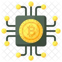 Digitale Wahrung Bitcoin Technologie Kryptowahrungstechnologie Symbol