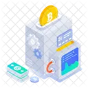 Bitcoin Technology Cryptocurrency Machine Icon