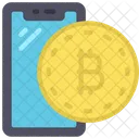 Bitcoin teléfono inteligente  Icono