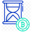 Bitcoin Time Stopwatch Crypto Icon